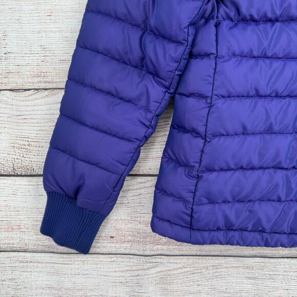 The North Face Goose Down 600 Puffer Jacket Womens Small Purple Hooded - Picture 13 of 13